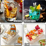 101oz. Ice Cube Tray Set - 64 Pcs Silicone Ice Cube Tray With Lid & Bin Kitchen Tools & Gadgets - Tophatter Daily Deals