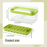 101oz. Ice Cube Tray Set - 64 Pcs Silicone Ice Cube Tray With Lid & Bin Kitchen Tools & Gadgets - Tophatter Daily Deals