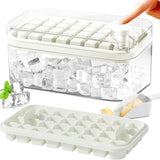 101oz. Ice Cube Tray Set - 64 Pcs Silicone Ice Cube Tray With Lid & Bin White Kitchen Tools & Gadgets - Tophatter Daily Deals