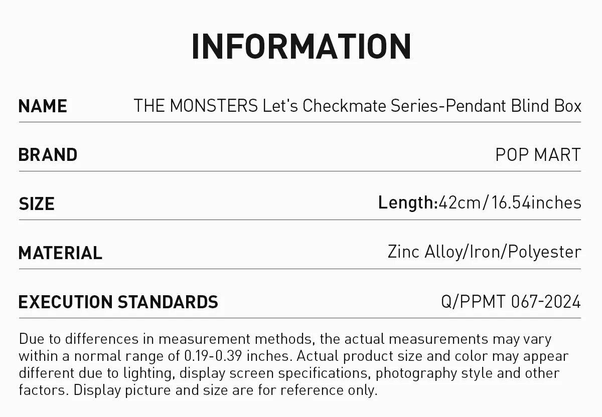 Genuine Pop Mart The Monsters Labubu 'Let‘s Checkmate' Series Pendant Mythical - Tophatter Daily Deals
