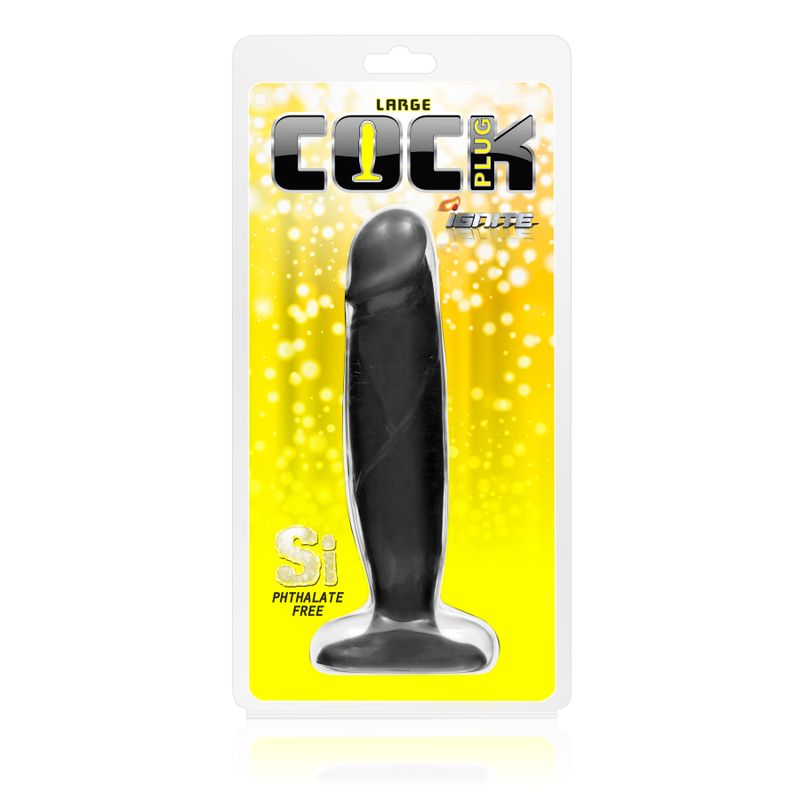 Cock Plug Large Black – 7.5 Inch Realistic PVC Cock Plug > Anal Range > Anal Probes - Tophatter Daily Deals