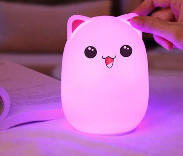 Cutee™ Cat Tap Tap LED Night Lamp Pink Night Lights & Ambient Lighting - Tophatter Daily Deals