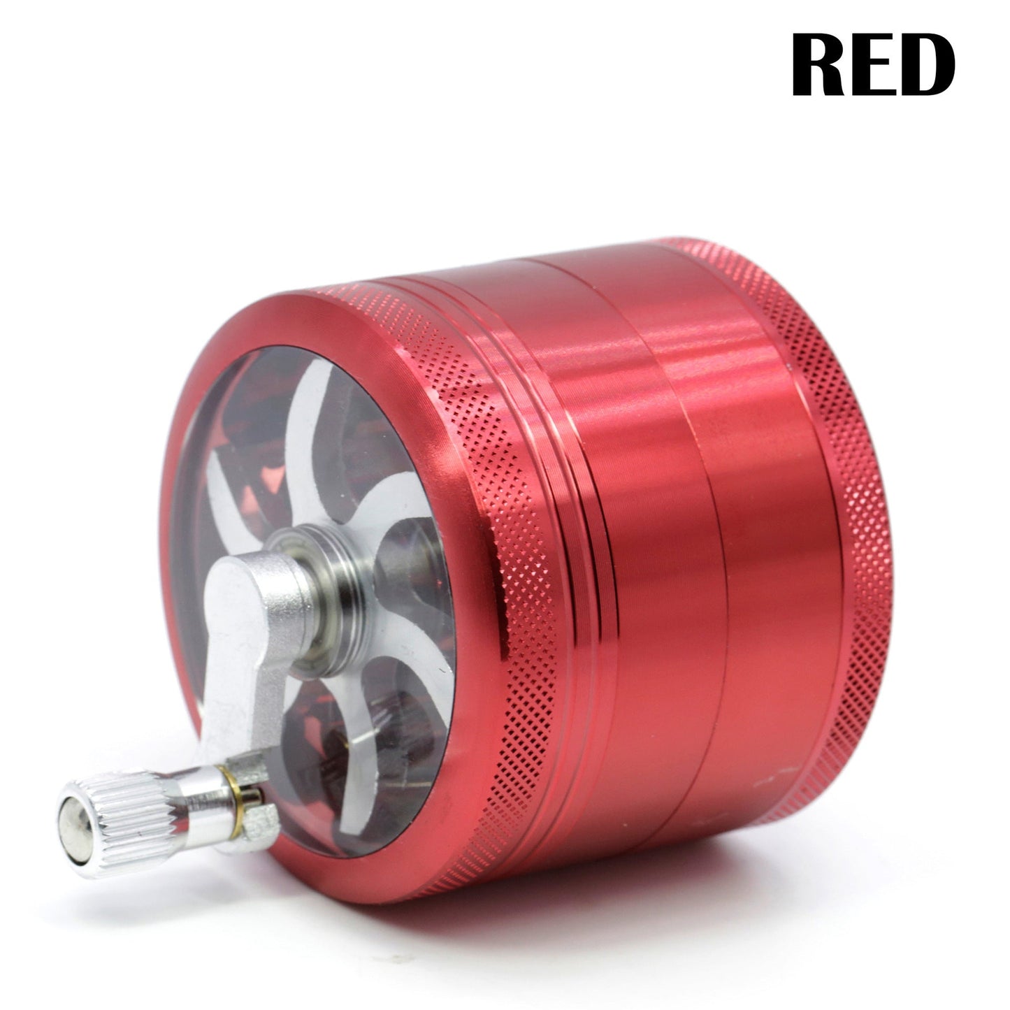63MM aluminum alloy rocker smoke grinder Red 0 - Tophatter Daily Deals