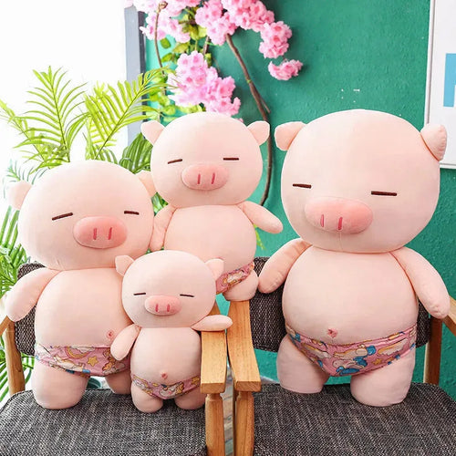 Kawaii Beach Pig Plush Toy