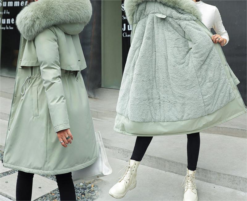 Warm Women’s Winter Coat - Relaxed A Line, Faux Fur, City Green - Tophatter Daily Deals