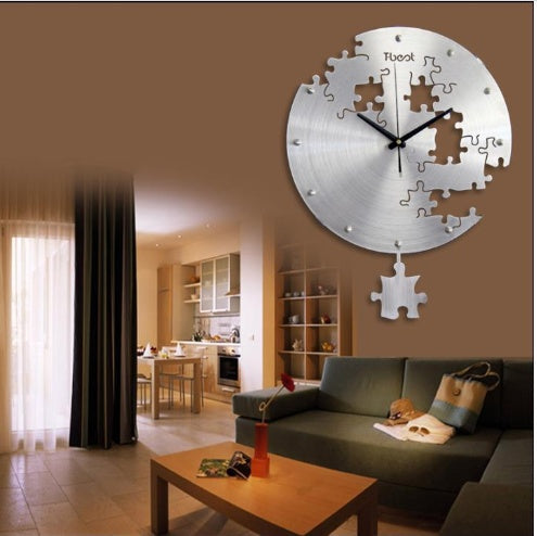 16 Inch Circilar Creative Wall Clock Art Wall Watch Modern Design Living Room And Bedroom Mute Clock Wall Home Decor Wall Clocks 0 - Tophatter Daily Deals