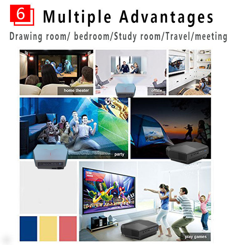 1080P HD Home Portable Voice Connection WiFi Mobile Phone Wireless Mini Projector 0 - Tophatter Daily Deals