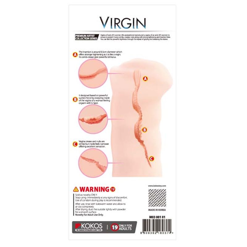 Kokos Three Sisters Virgin – Realistic Vagina Stroker > Sex Toys For Men > Masturbators > Manual - Tophatter Daily Deals