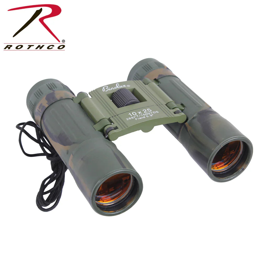 Rothco Camo Compact 10 X 25mm Binoculars - Tophatter Daily Deals