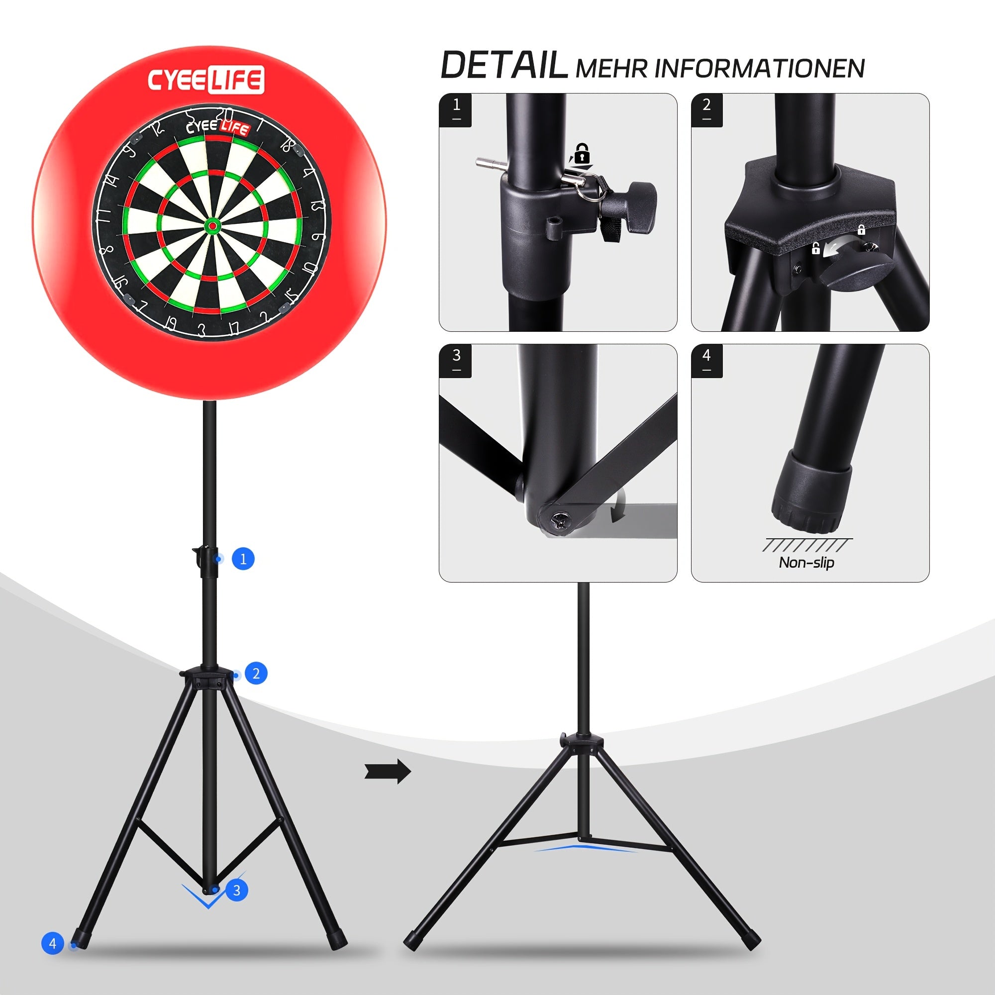 Dart Target Tripod Stand for All Ages Boating & Water Sports - Tophatter Daily Deals