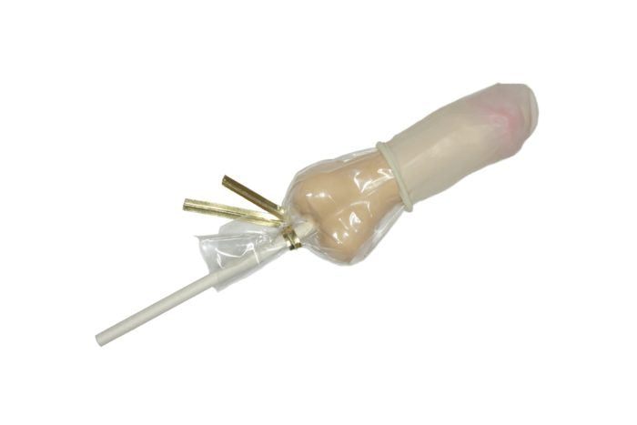Small Penis Lollipop with Condom Butterscotch Candy - Tophatter Daily Deals