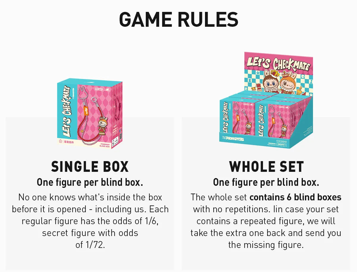 Genuine Pop Mart The Monsters Labubu 'Let‘s Checkmate' Series Pendant Mythical - Tophatter Daily Deals