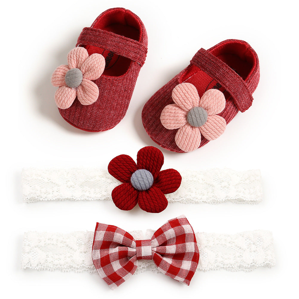 Baby Soft-Soled Toddler Shoes, Baby Shoes, Princess Shoes Red 0 - Tophatter Daily Deals