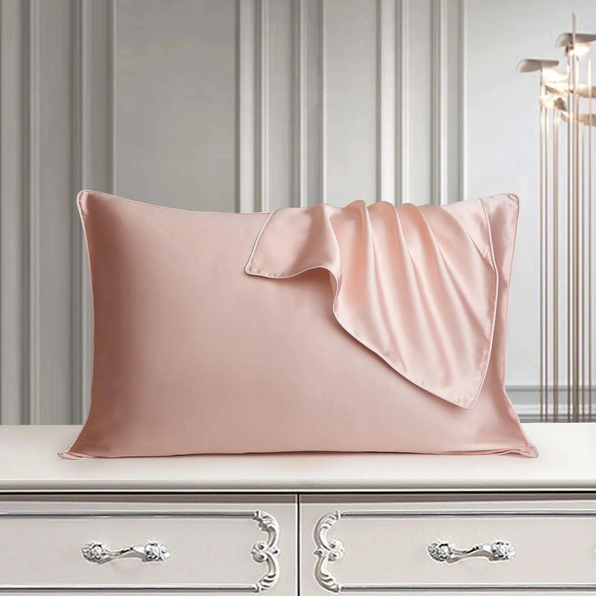 Silk Pillow Case Pure Silk Pillowcase Real Silk Pillowcase Natural Silk Pillowcase Pink Humidifier - Tophatter Daily Deals