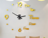 3D Wall Sticker Clock BigMac Gold 0 - Tophatter Daily Deals