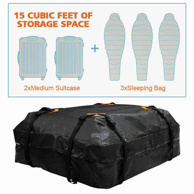 Roof Cargo Bag Waterproof Storage Box Motor Vehicle Frame & Body Parts - Tophatter Daily Deals