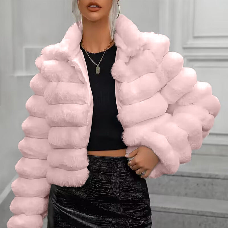 Autumn And Winter Imitation Fur Coat Short Women 0 - Tophatter Daily Deals