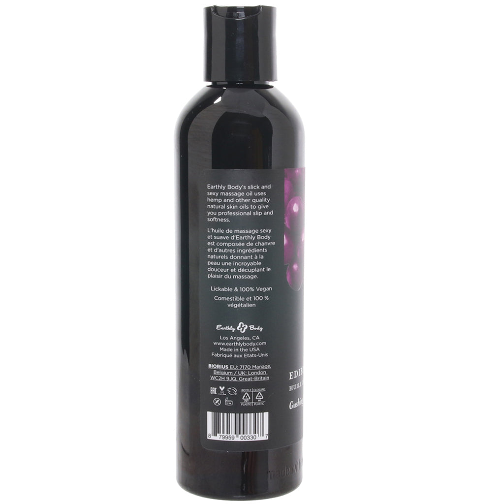 Edible Massage Oil 8oz/236ml in Gushing Grape Sensual Love > Massage - Tophatter Daily Deals