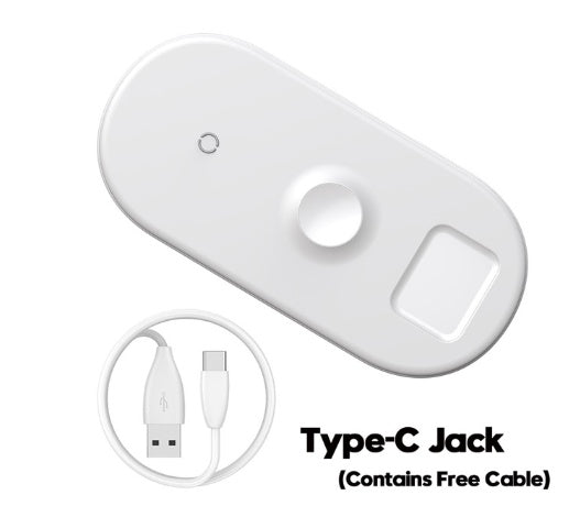 3-in-1 wireless charging white 0 - Tophatter Daily Deals