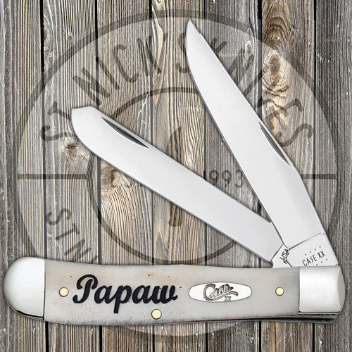 Case Trapper - Natural Smooth Bone - "Papaw" - 10430 Traditional Knives - Tophatter Daily Deals