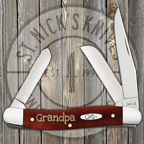 Case Medium Stockman - Smooth Chestnut Bone - Grandpa - 10431 Traditional Knives - Tophatter Daily Deals