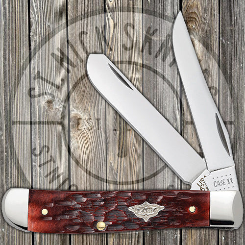 Case Mini Trapper - Cigar Box - Peach Seed Jig Walnut Bone - SHOT Show 2020 - 10439 Traditional Knives - Tophatter Daily Deals