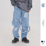 Black plus size loose jeans menswear 0 - Tophatter Daily Deals