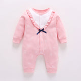 Baby autumn princess spring and autumn jumpsuit Pink 0 - Tophatter Daily Deals