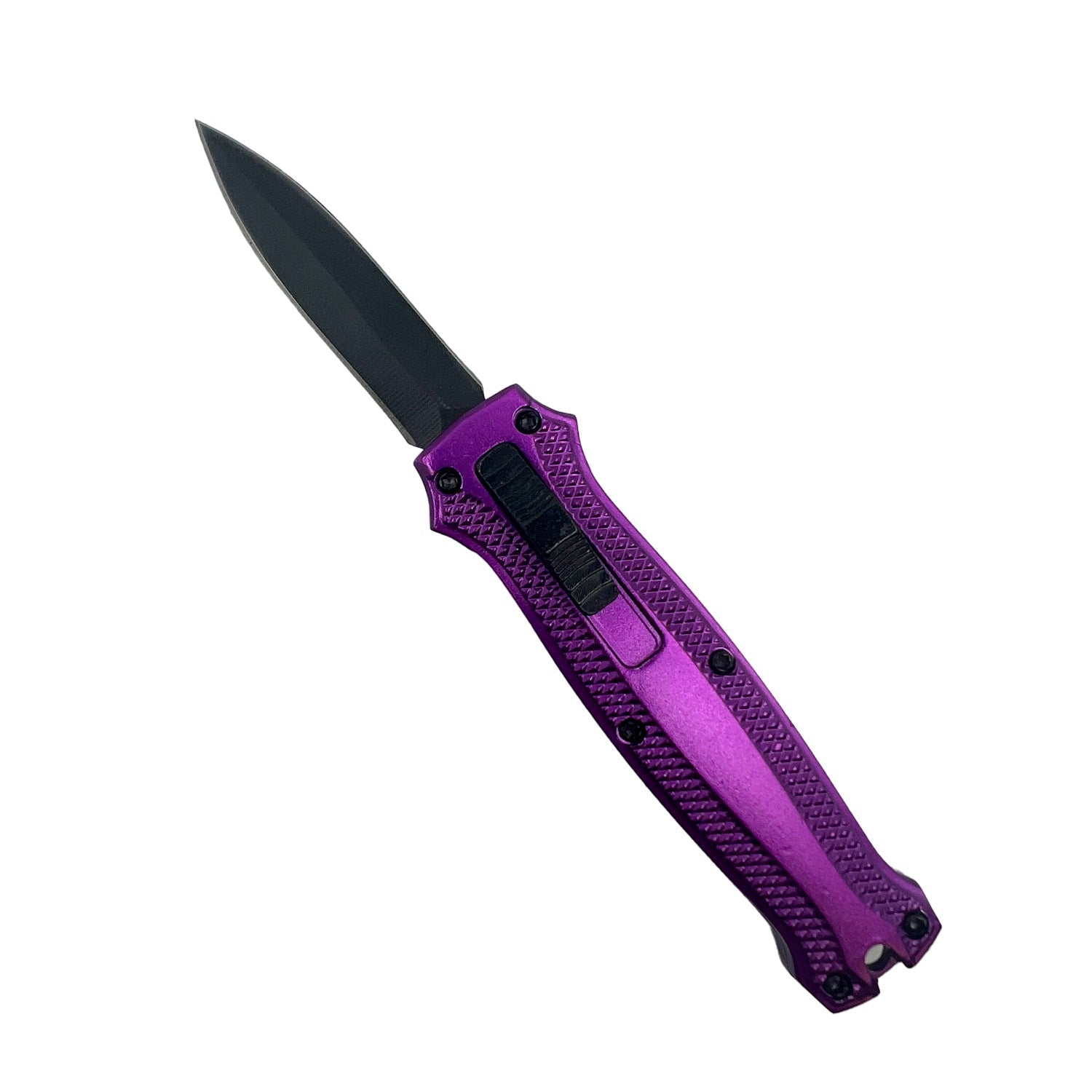 Mini Automatic OTF Keyring Knife Purple Knife - Tophatter Daily Deals