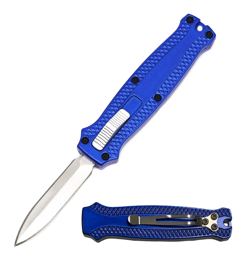 5.35" Blue Lizard Tongue The Wicked Mini OTF Automatic Knife - Tophatter's Guns'N'Weapons Store Collectible Weapons - Tophatter Daily Deals
