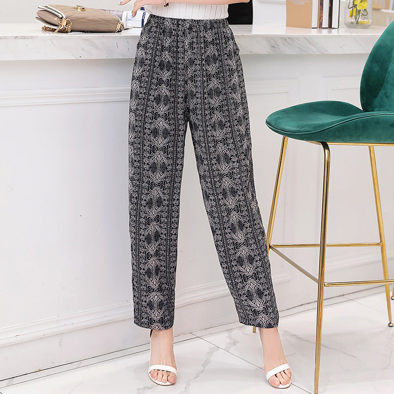 Bloomers plus size mother pants cotton linen pants 4color 0 - Tophatter Daily Deals