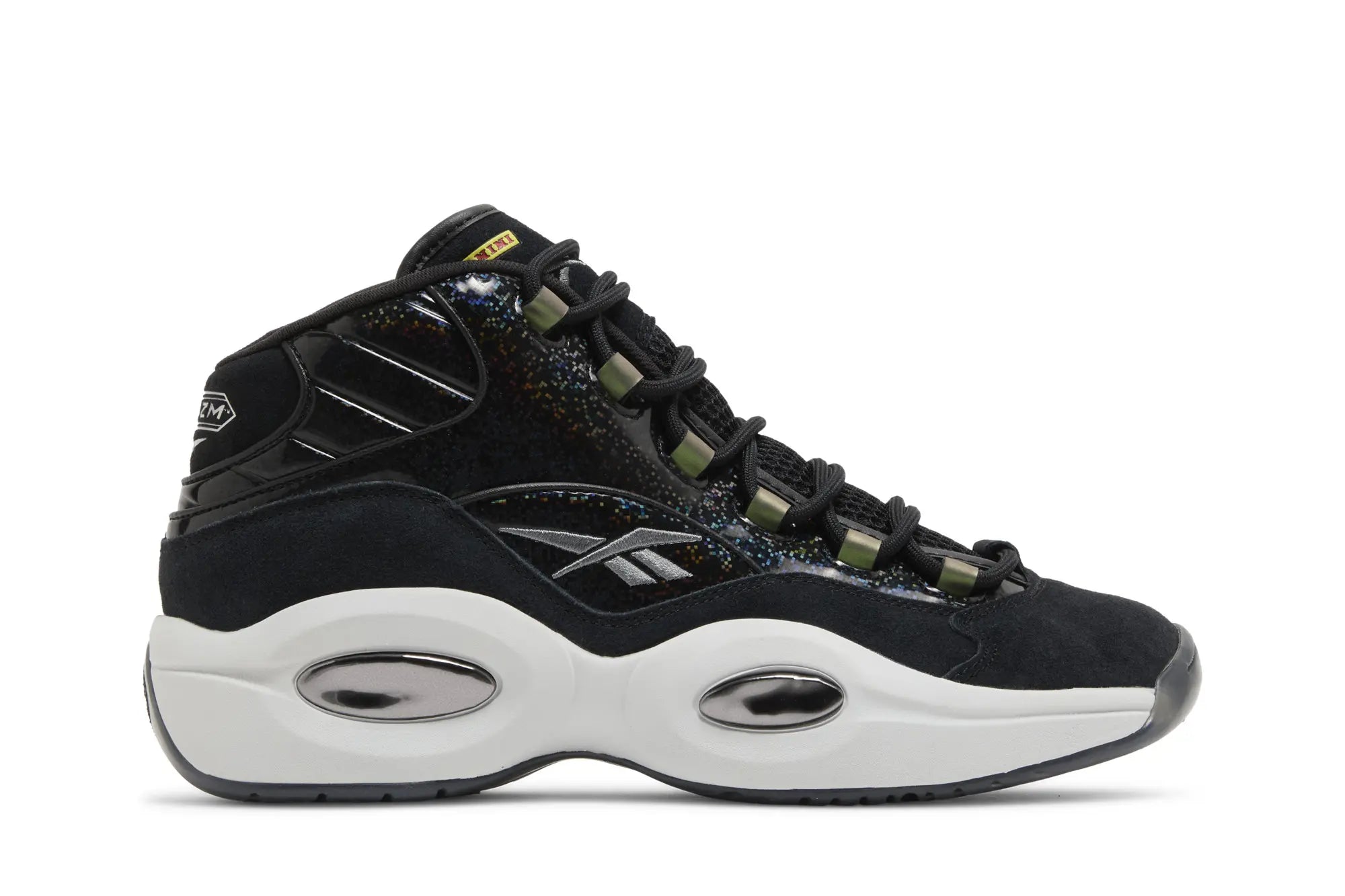 Reebok Men's Question Mid Shoes Cblack Pugry6 Silvmt 4 Footwear - Tophatter Daily Deals