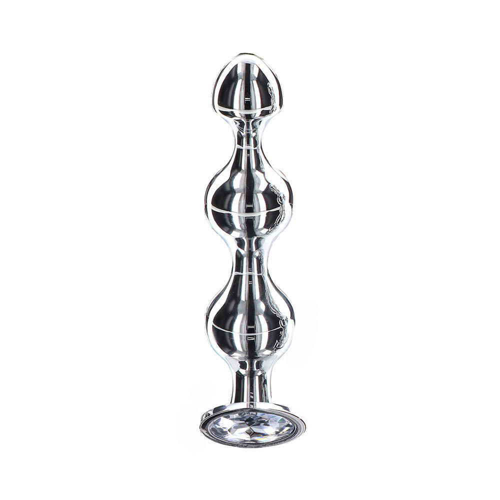 Diamond Star Beads Small – Smooth Aluminium Butt Plug with Jewel Base > Anal Range > Anal Beads - Tophatter Daily Deals