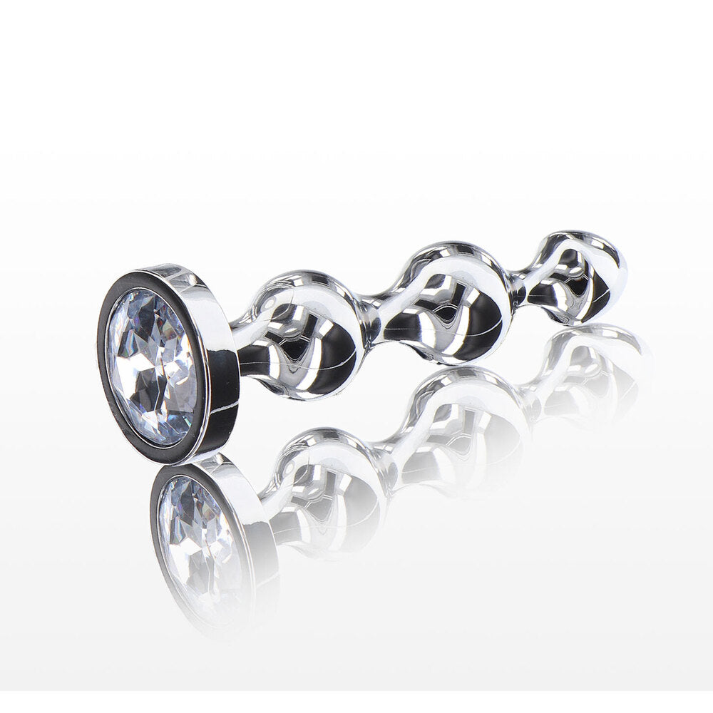Diamond Star Beads Small – Smooth Aluminium Butt Plug with Jewel Base > Anal Range > Anal Beads - Tophatter Daily Deals