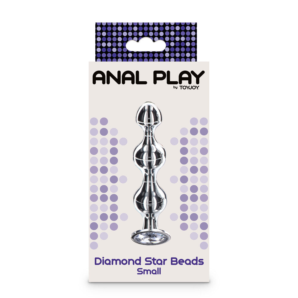 Diamond Star Beads Small – Smooth Aluminium Butt Plug with Jewel Base > Anal Range > Anal Beads - Tophatter Daily Deals