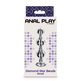 Diamond Star Beads Small – Smooth Aluminium Butt Plug with Jewel Base > Anal Range > Anal Beads - Tophatter Daily Deals