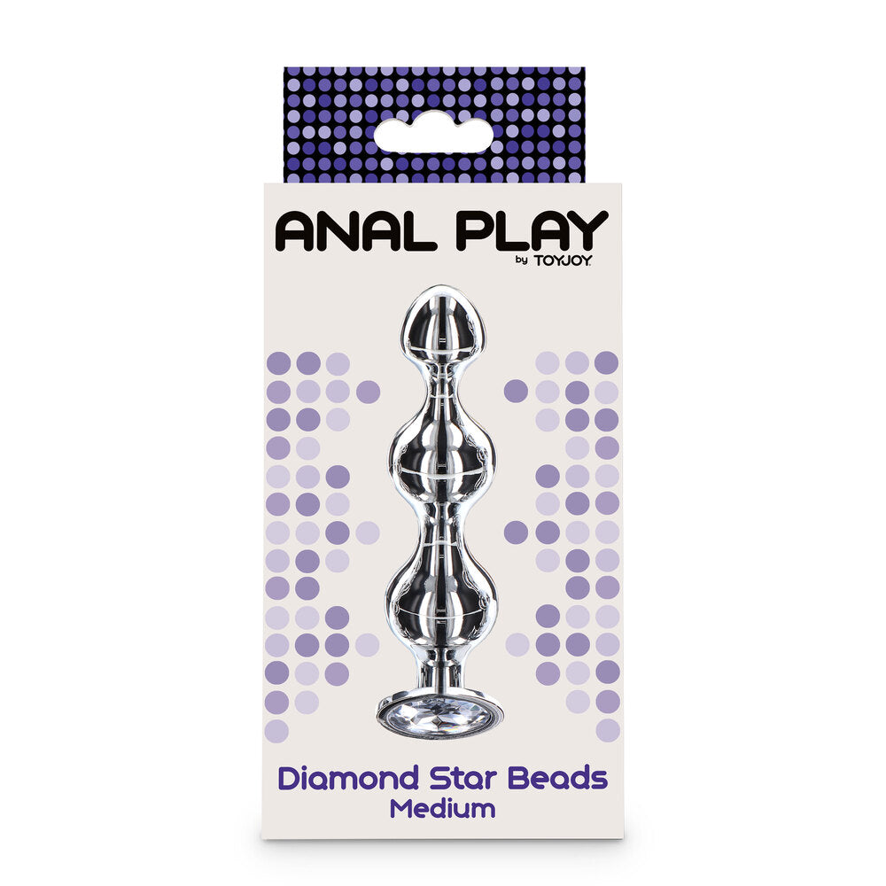 Diamond Star Beads Medium – Aluminium Butt Plug with Jewel Base > Anal Range > Anal Beads - Tophatter Daily Deals