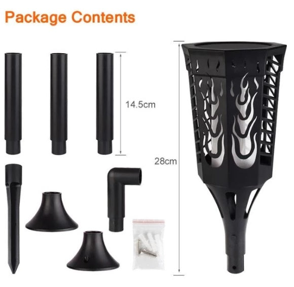 Anti-True Flame Solar Torch Light 96Led 0 - Tophatter Daily Deals