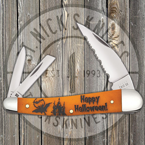 Case Seahorse Whittler - 2020 Halloween Knife - Persimmon Orange Bone - 10594 Traditional Knives - Tophatter Daily Deals