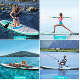 10’6” x 32”x 6” Paddle Boards for Adults with Premium SUP Accessories and Backpack Outdoor Recreation - Tophatter Daily Deals