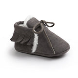 Baby Soft Non-slip Shoes Dark grey 0 - Tophatter Daily Deals