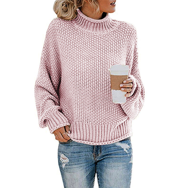 Warm Women's Pullover Sweater - Turtleneck Knit, Winter Purple 3D Changing Face Moving Picture Frame - Tophatter Daily Deals