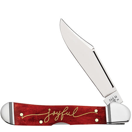 Case Mini Copperlock - Christmas 2023 - Smooth Old Red Bone - 10625 Knives - Tophatter Daily Deals