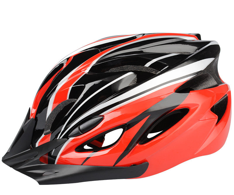 Bicycle Helmet Male Mountain Bike Road Wheel Sliding Balance Bike Breathable Riding Equipment Red black One Size 0 - Tophatter Daily Deals