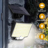 106LED Super Bright Motion Sensor Solar Power LED Garden Wall Light Solar Outdoor Lights - Tophatter Daily Deals