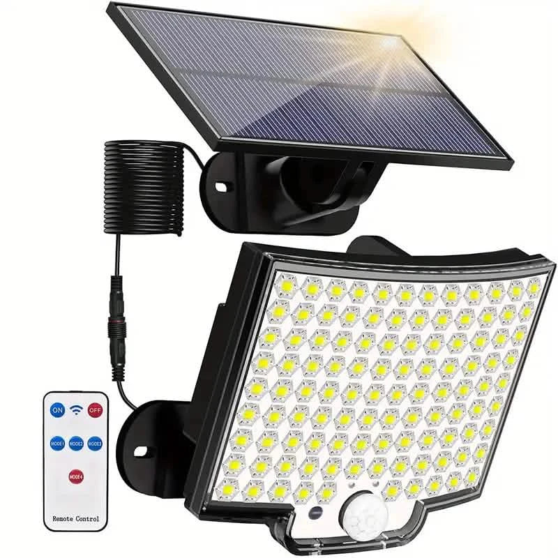 106LED Super Bright Motion Sensor Solar Power LED Garden Wall Light Solar Outdoor Lights - Tophatter Daily Deals