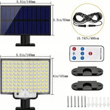 106LED Super Bright Motion Sensor Solar Power LED Garden Wall Light Solar Outdoor Lights - Tophatter Daily Deals