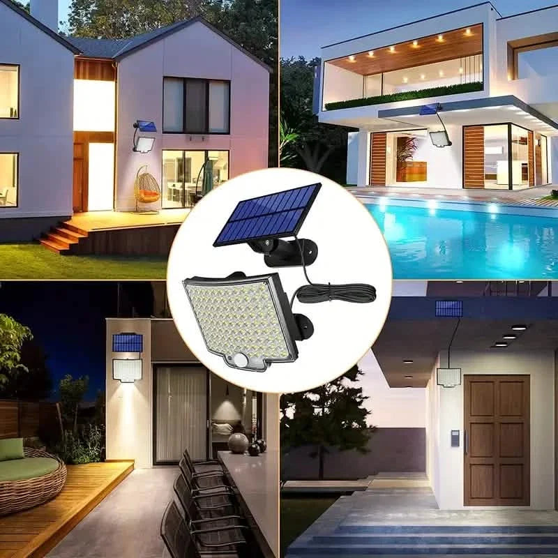 106LED Super Bright Motion Sensor Solar Power LED Garden Wall Light Solar Outdoor Lights - Tophatter Daily Deals