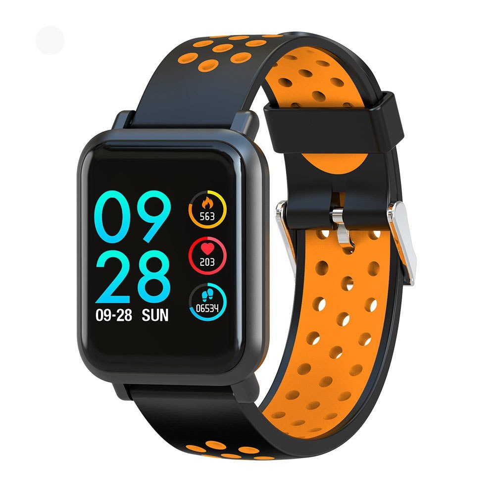 Blood Oxygen Blood Pressure Bracelet IP68 Waterproof Watch Orange 0 - Tophatter Daily Deals