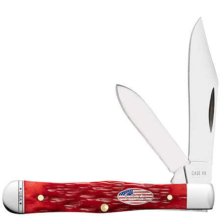 Case Small Swell Center Jack - Dark Red Bone - 10733 Knives - Tophatter Daily Deals